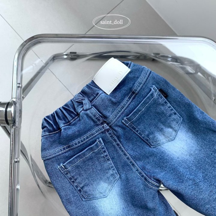 Saint Doll - Korean Children Fashion - #discoveringself - Span 5-Part Denim Pants - 3