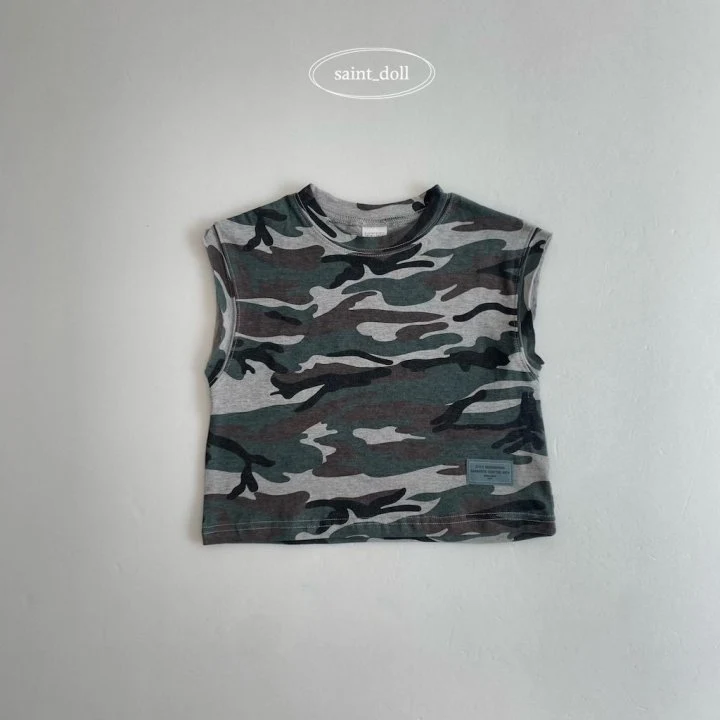 Saint Doll - Korean Children Fashion - #fashionkids - Sleeveless Label Tee - 3