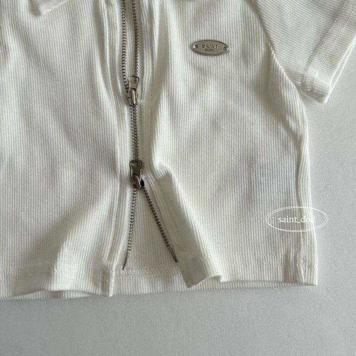 Saint Doll - Korean Children Fashion - #kidsshorts - Clip Short Zip-up Jacket - 3