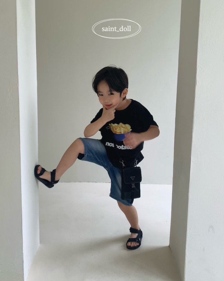 Saint Doll - Korean Children Fashion - #kidsshorts - Potato Tee - 12