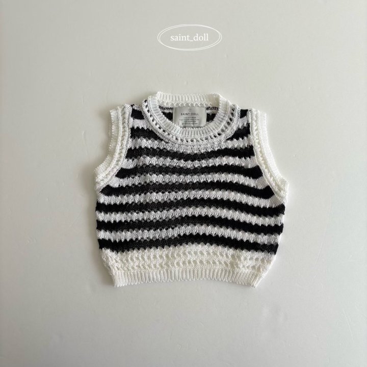 Saint Doll - Korean Children Fashion - #kidsshorts - Mua Sleeveless Knit - 3