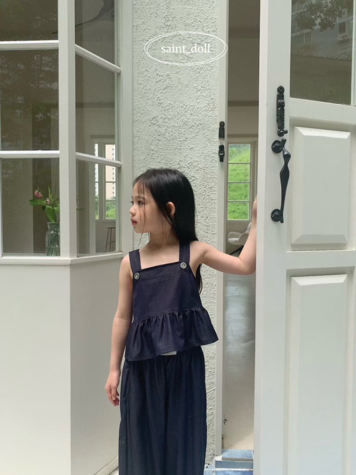Saint Doll - Korean Children Fashion - #kidsstore - Denim Frill Top - 7
