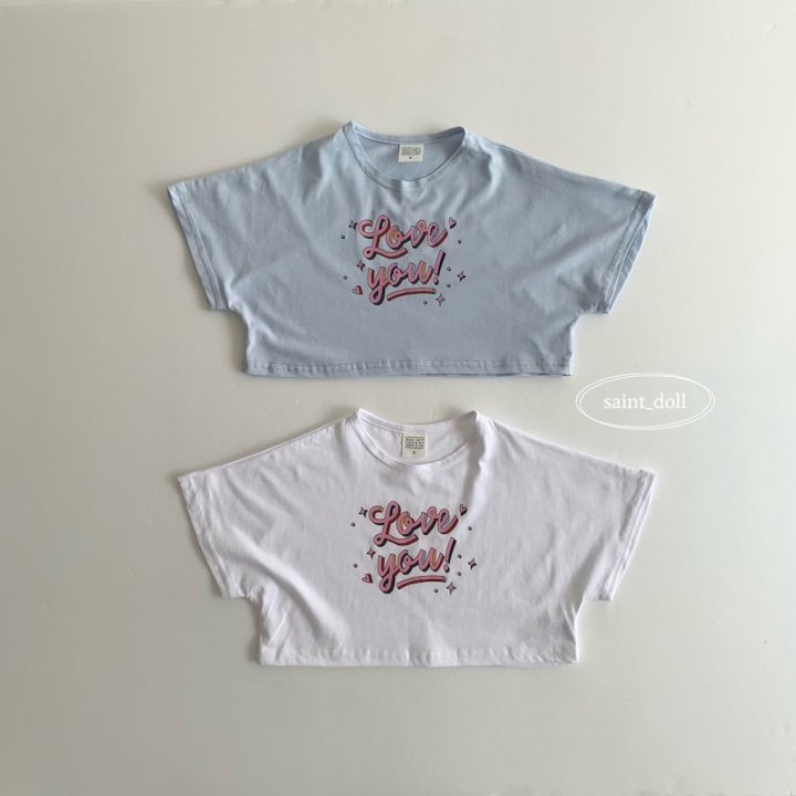 Saint Doll - Korean Children Fashion - #magicofchildhood - Love You Crop Tee