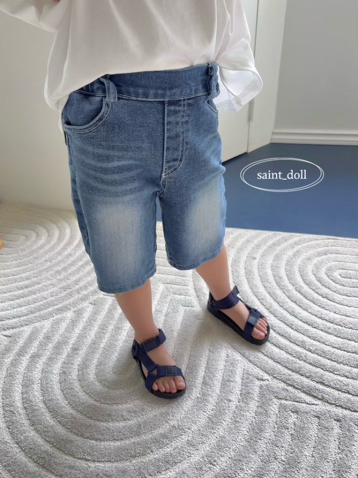 Saint Doll - Korean Children Fashion - #magicofchildhood - Span 5-Part Denim Pants - 10