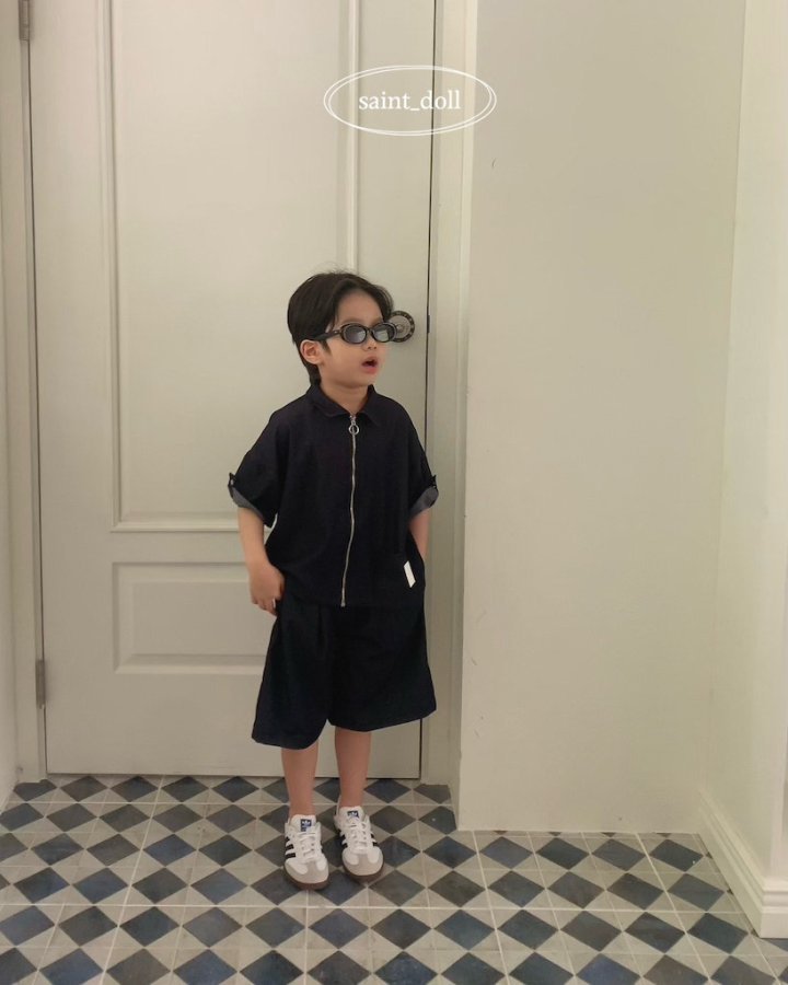 Saint Doll - Korean Children Fashion - #minifashionista - Zip-up Short Sleeve Shirt (Kids) - 8