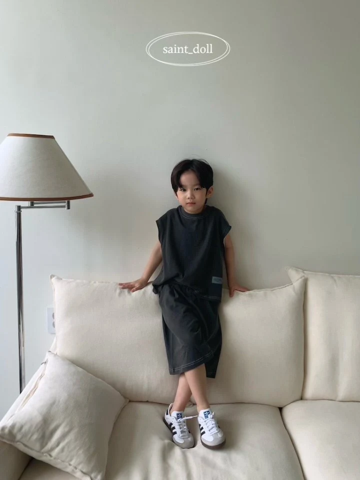 Saint Doll - Korean Children Fashion - #prettylittlegirls - Sleeveless Label Tee - 11