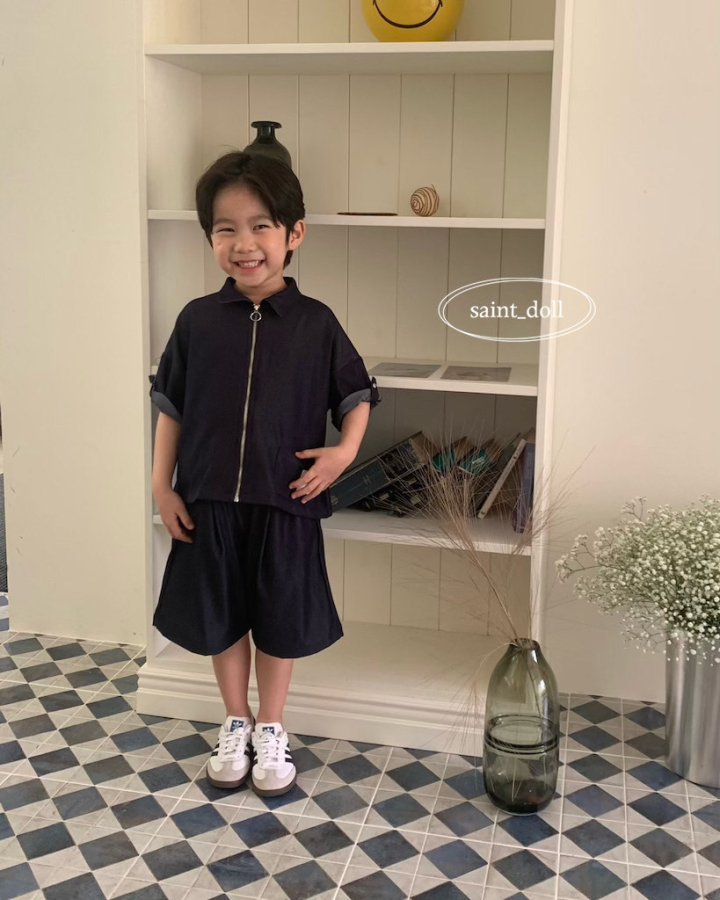 Saint Doll - Korean Children Fashion - #stylishchildhood - Zip-up Short Sleeve Shirt (Junior) - 7