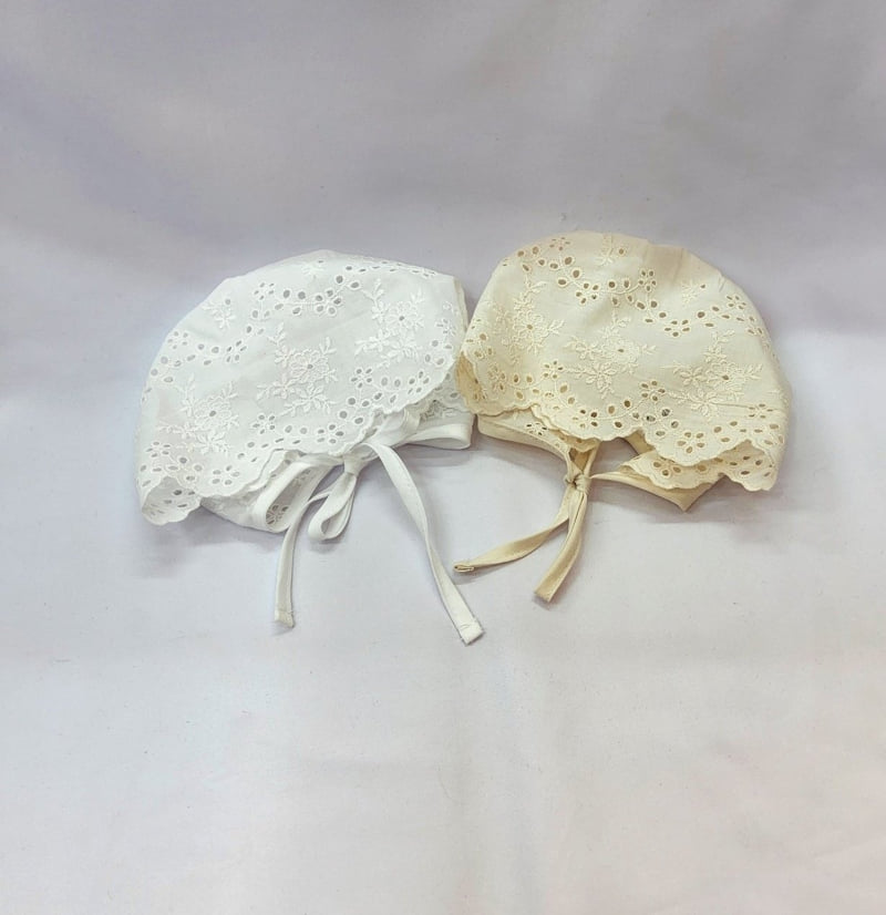 Shinseage Kids - Korean Baby Fashion - #babyclothing - Baby Cotton Lace Bonnet