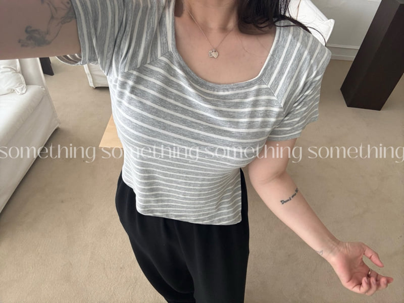 Something - Korean Women Fashion - #momslook - Striped Mino Tee - 12