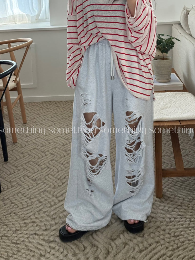 Something - Korean Women Fashion - #momslook - Vintage Washed Jogger Pants - 5