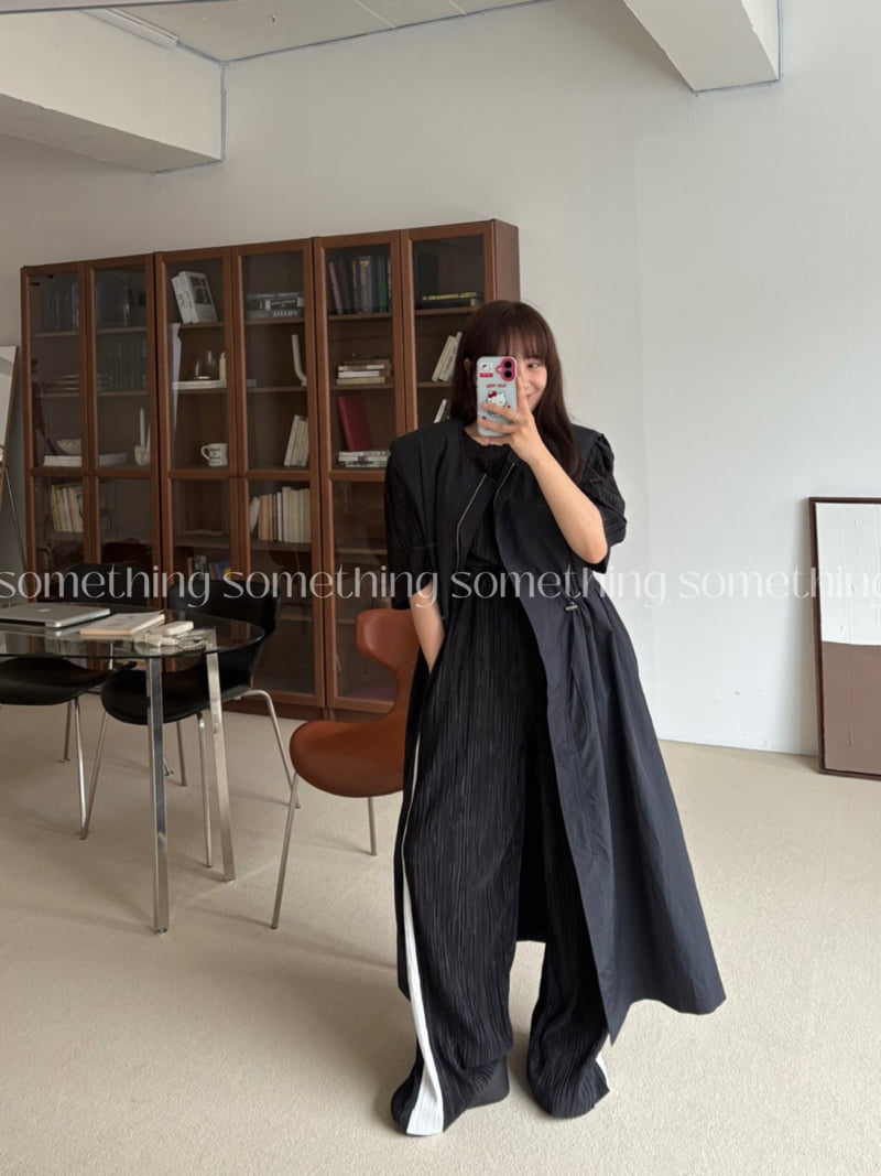 Something - Korean Women Fashion - #momslook - Lush Long Vest - 5