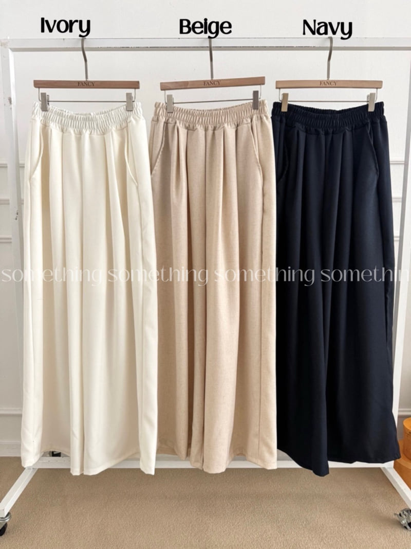 Something - Korean Women Fashion - #momslook - Linen Wide Pants