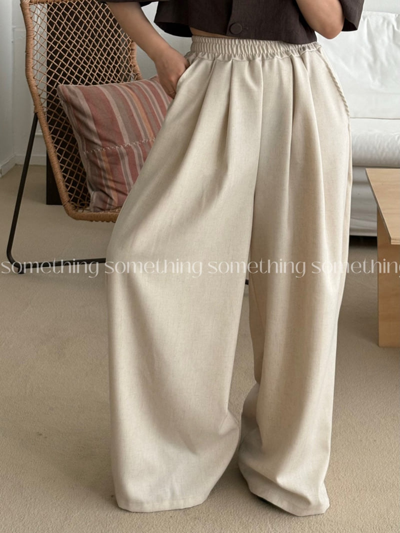 Something - Korean Women Fashion - #momslook - Linen Wide Pants - 5
