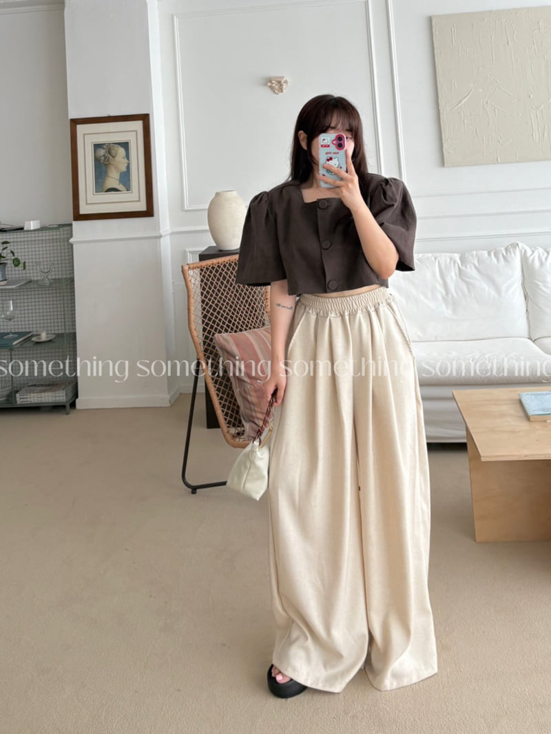 Something - Korean Women Fashion - #momslook - Linen Wide Pants - 7