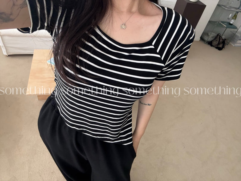 Something - Korean Women Fashion - #womensfashion - Striped Mino Tee - 8