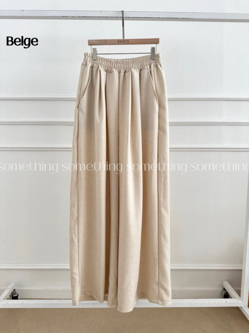 Something - Korean Women Fashion - #momslook - Linen Wide Pants - 4