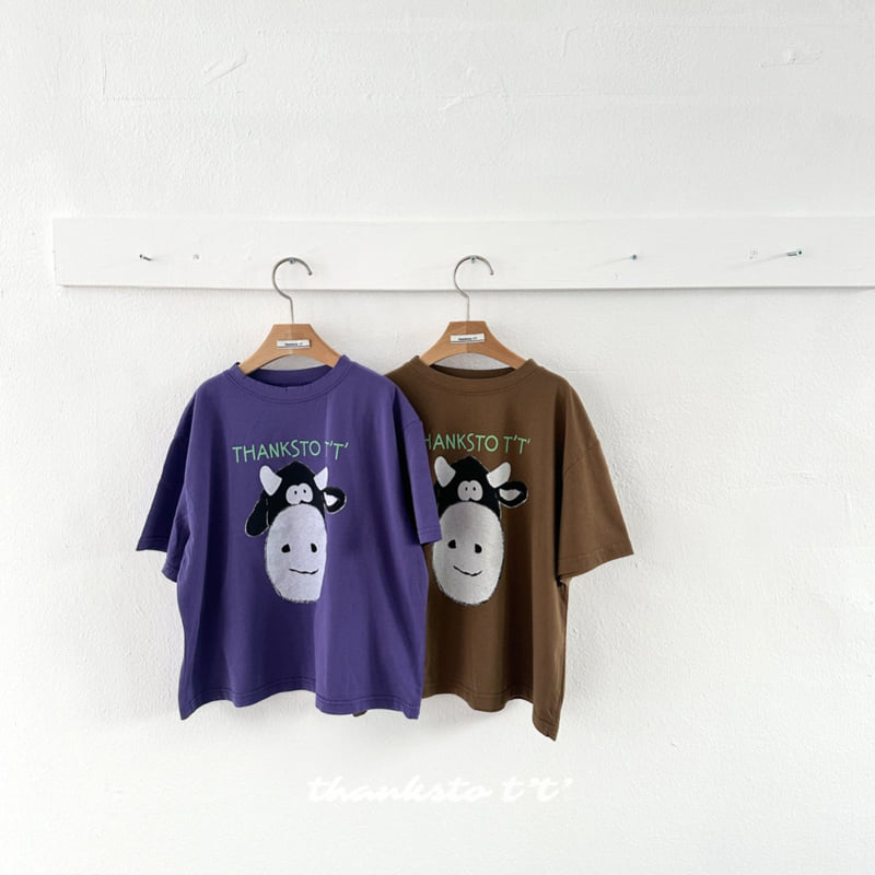Thanksto TT - Korean Children Fashion - #fashionkids - Cow Tee