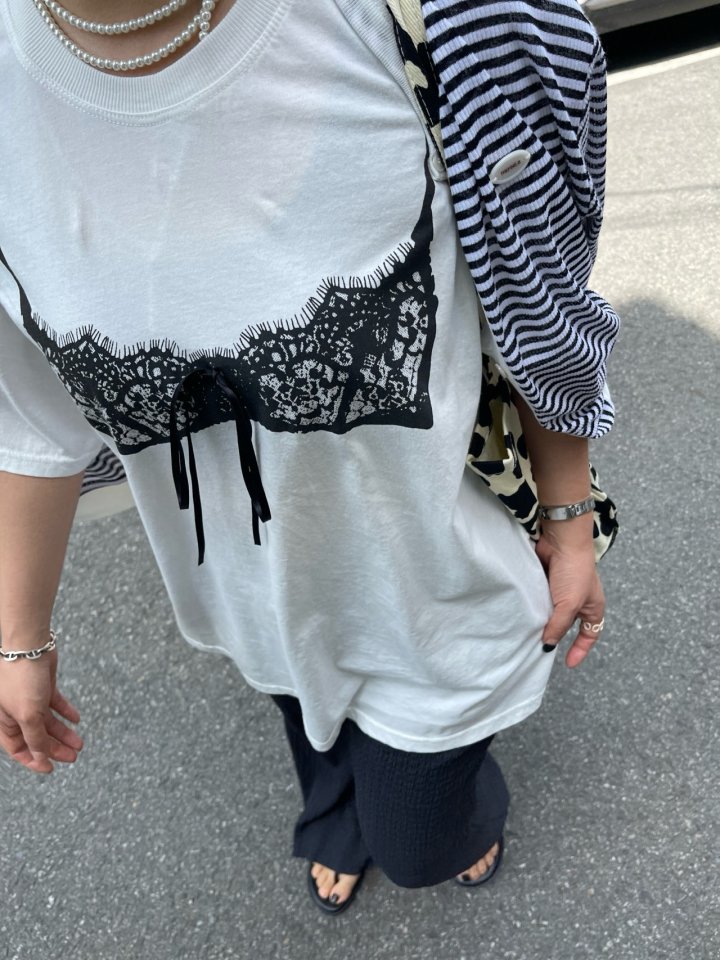 The Fine.b - Korean Women Fashion - #momslook - Lingerie Half Tee - 6