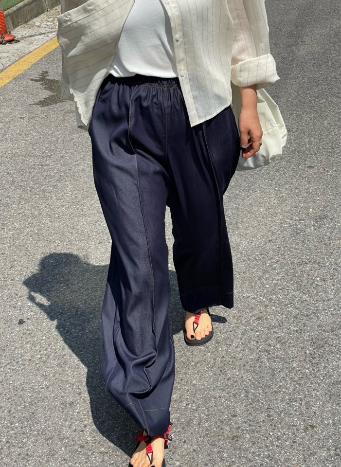 The Fine.b - Korean Women Fashion - #momslook - Tencel Denim Pants