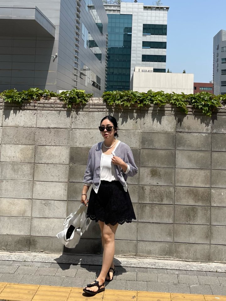 The Fine.b - Korean Women Fashion - #womensfashion - Stripe Crop Cardigan - 4