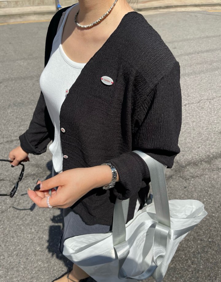 The Fine.b - Korean Women Fashion - #momslook - Button Cardigan