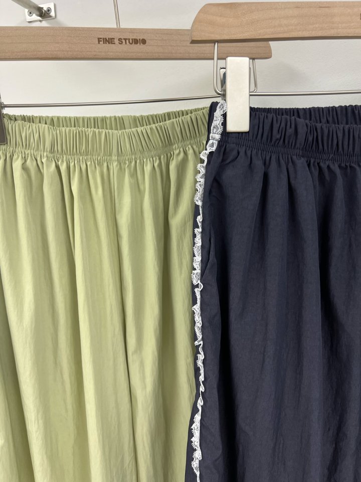The Fine.b - Korean Women Fashion - #pursuepretty - Lace Slacks - 10