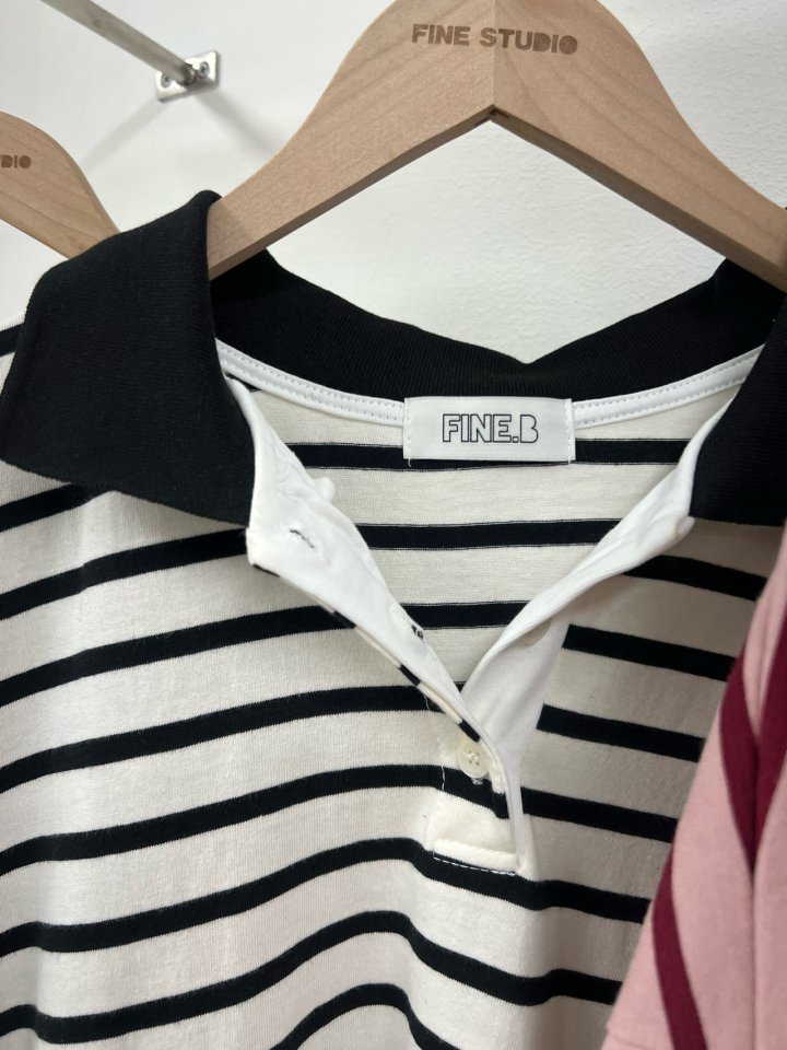 The Fine.b - Korean Women Fashion - #restrostyle - Joy Collar Tee - 3
