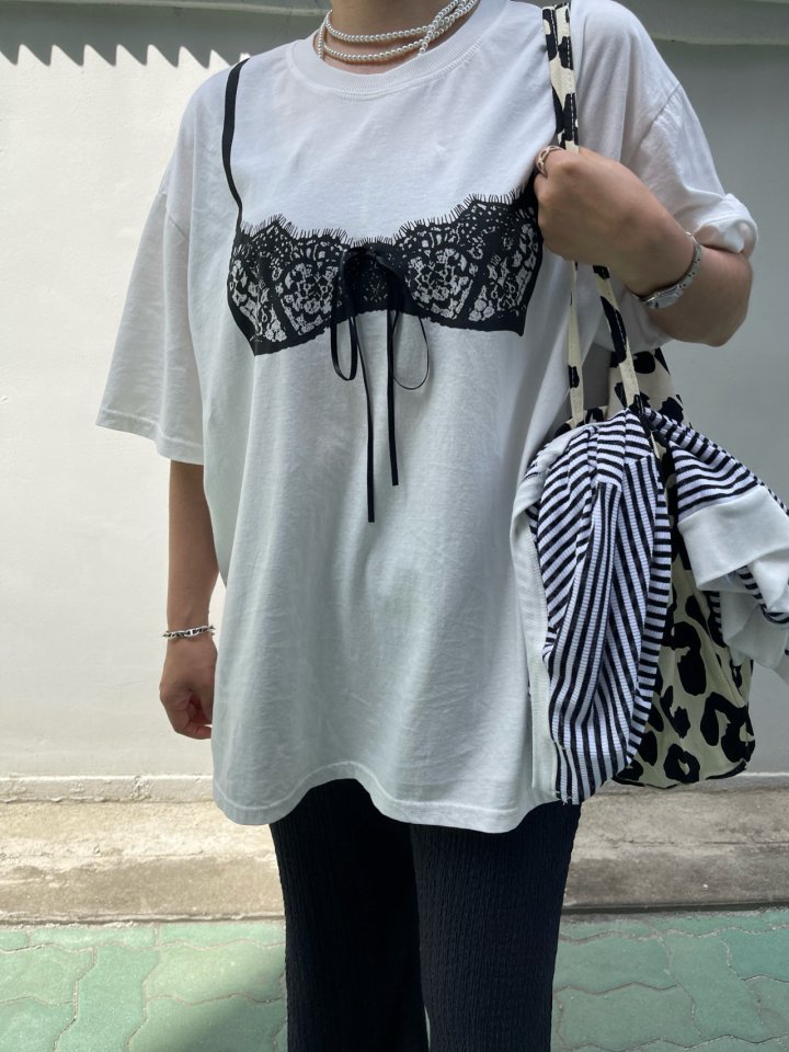 The Fine.b - Korean Women Fashion - #shopsmall - Lingerie Half Tee - 3