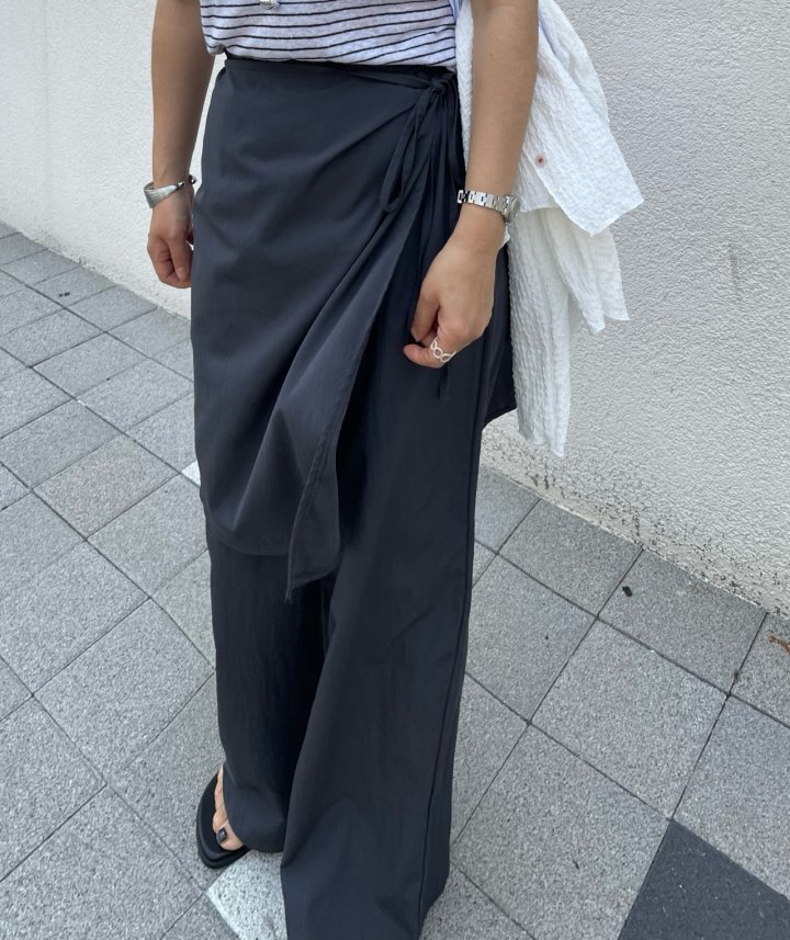 The Fine.b - Korean Women Fashion - #thelittlethings - Wrap Slacks - 2