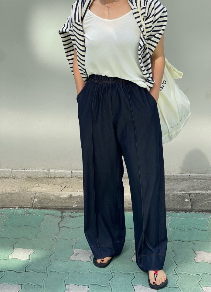 The Fine.b - Korean Women Fashion - #womensfashion - Tencel Denim Pants - 6