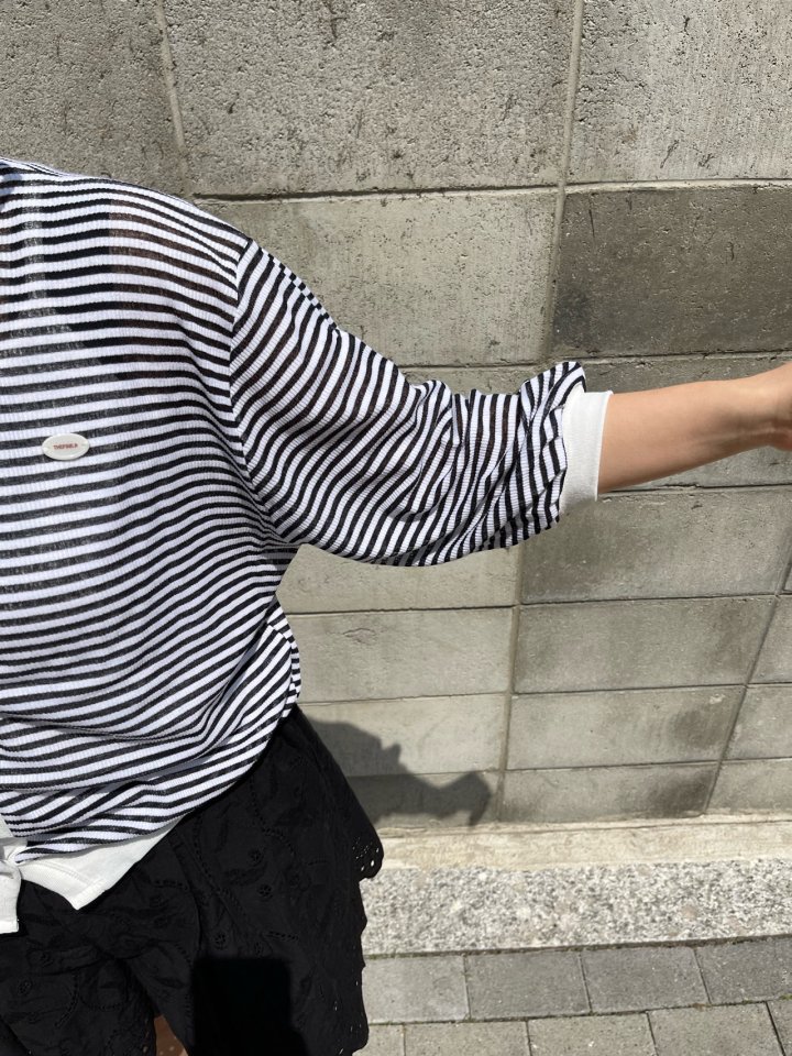 The Fine.b - Korean Women Fashion - #womensfashion - Stripe Crop Cardigan - 7