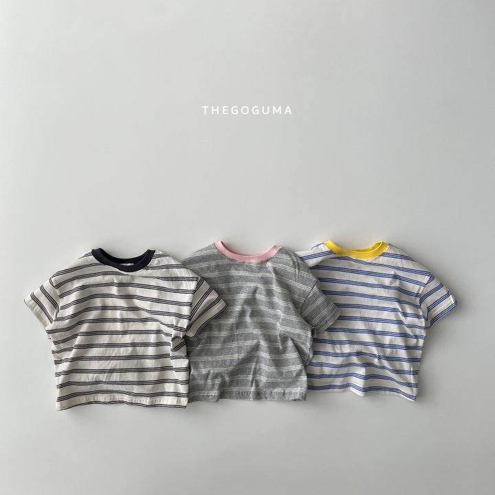 Thegoguma - Korean Children Fashion - #fashionkids - Triple Stripe Tee