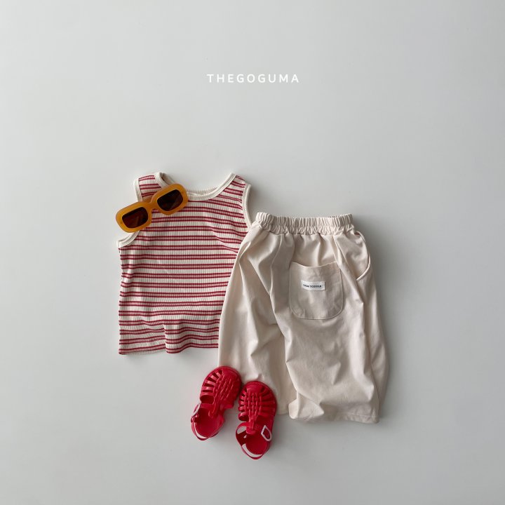 Thegoguma - Korean Children Fashion - #kidsshorts - Crown Stripe Sleeveless - 8