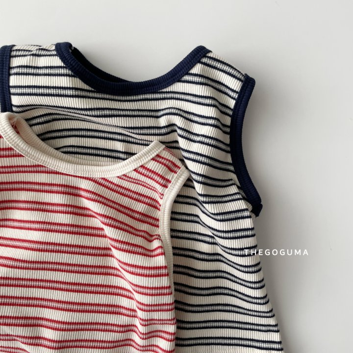 Thegoguma - Korean Children Fashion - #kidsstore - Crown Stripe Sleeveless - 9