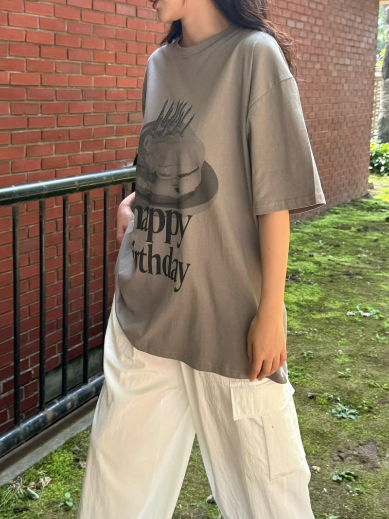 Theres - Korean Women Fashion - #momslook - Cake Tee - 3