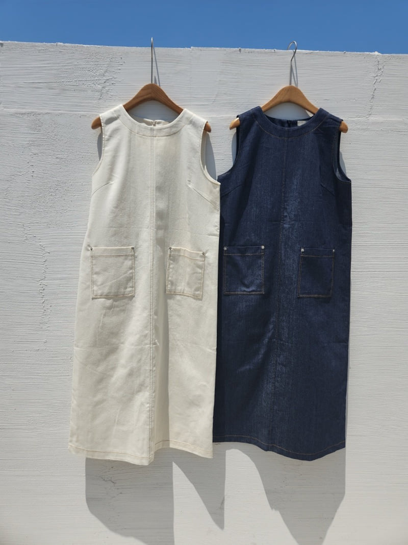 Theres - Korean Women Fashion - #momslook - Summer Denim One-piece
