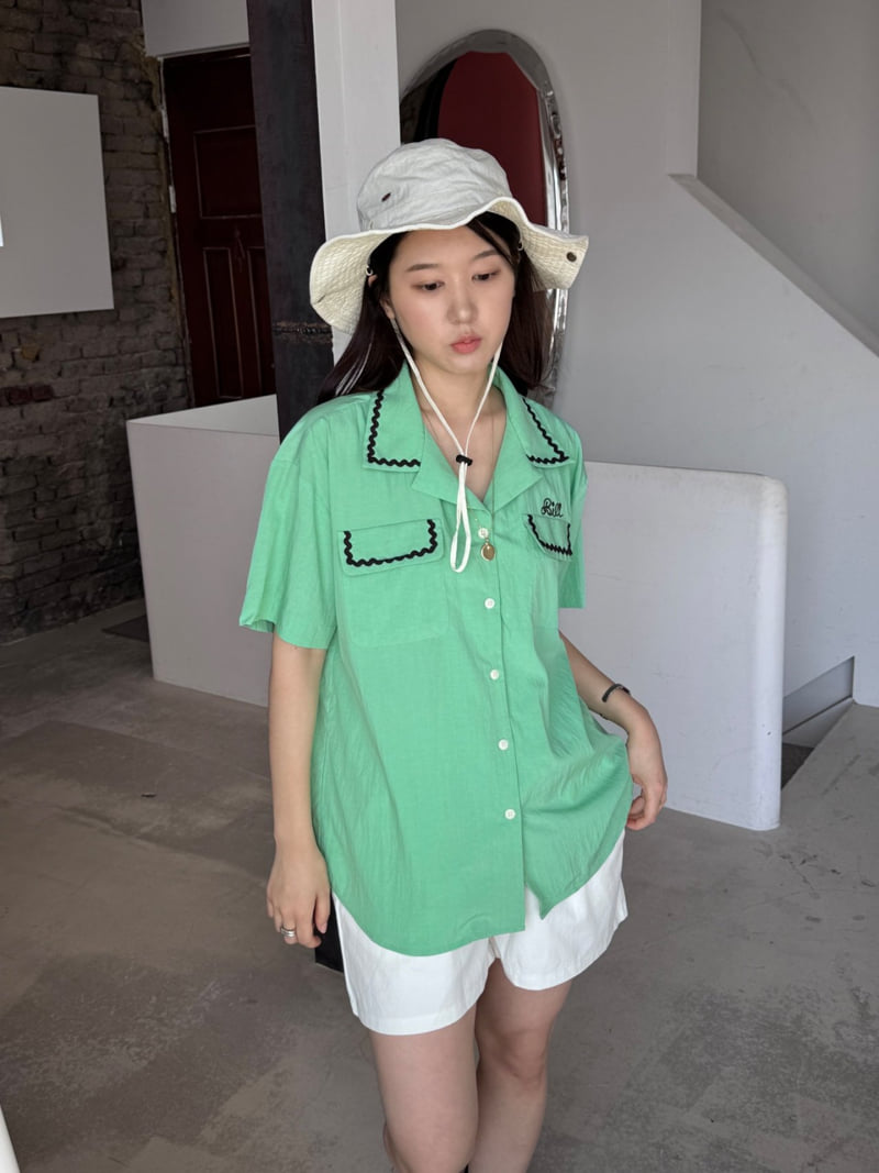 Theres - Korean Women Fashion - #momslook - Bil Embroidery Shirt - 7