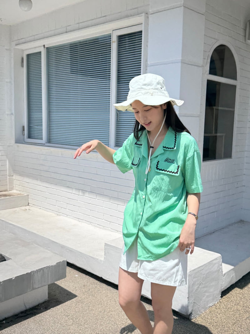 Theres - Korean Women Fashion - #momslook - Bil Embroidery Shirt - 8