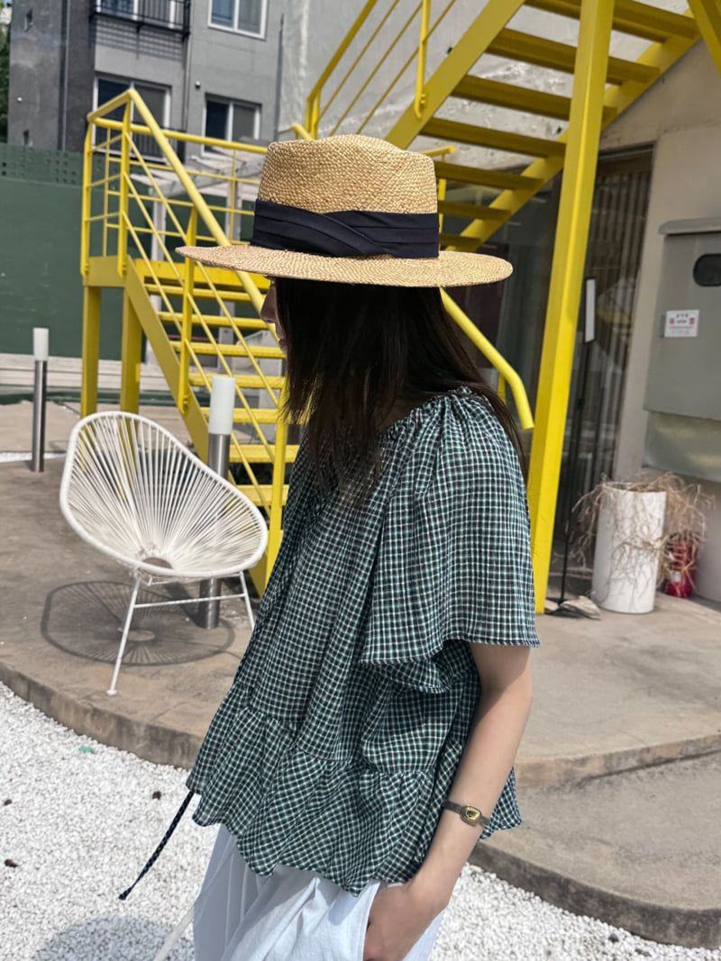 Theres - Korean Women Fashion - #momslook - Check Blouse - 4