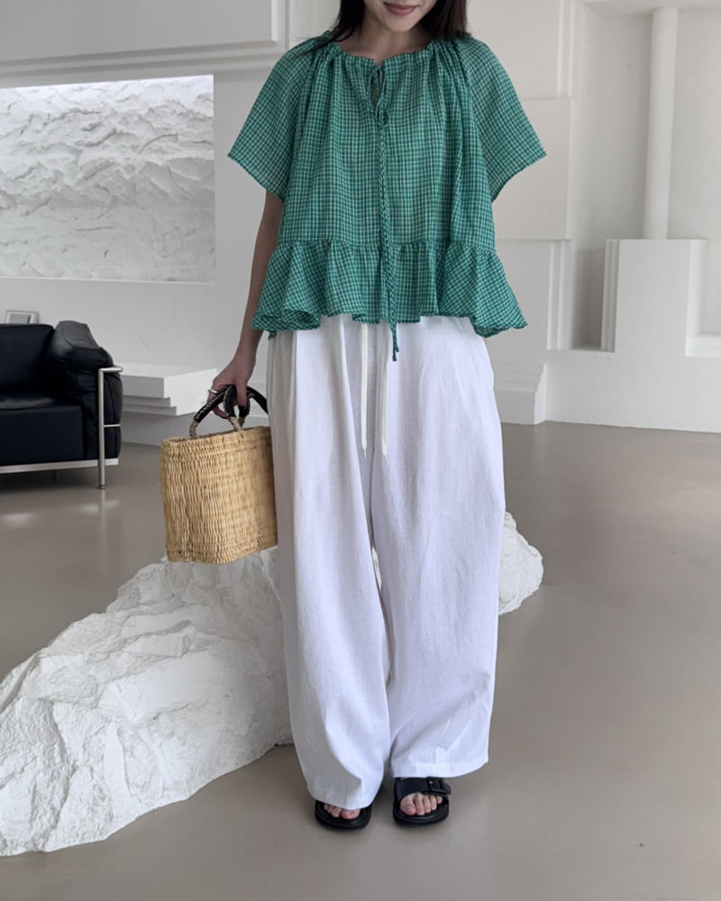 Theres - Korean Women Fashion - #womensfashion - Check Blouse - 6