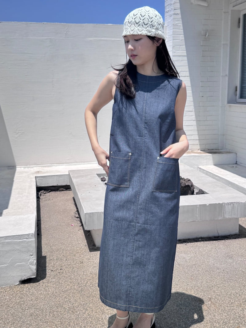 Theres - Korean Women Fashion - #momslook - Summer Denim One-piece - 4