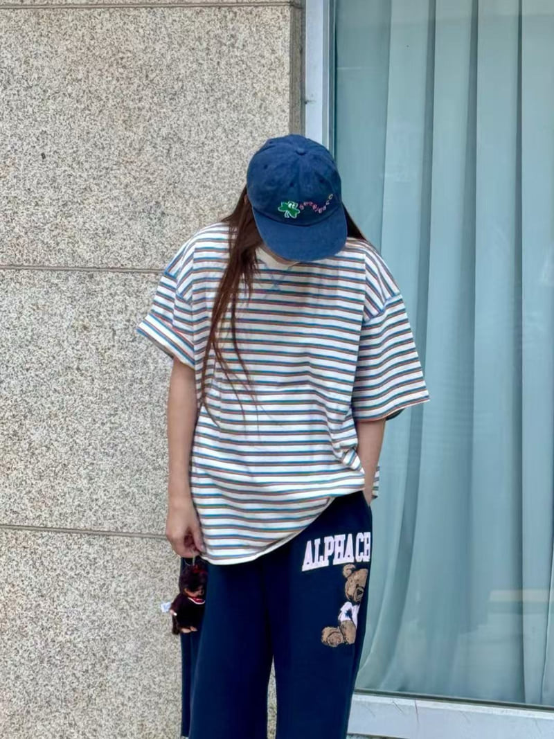 Toll - Korean Women Fashion - #momslook - Multi Guy Loofah Tee - 3