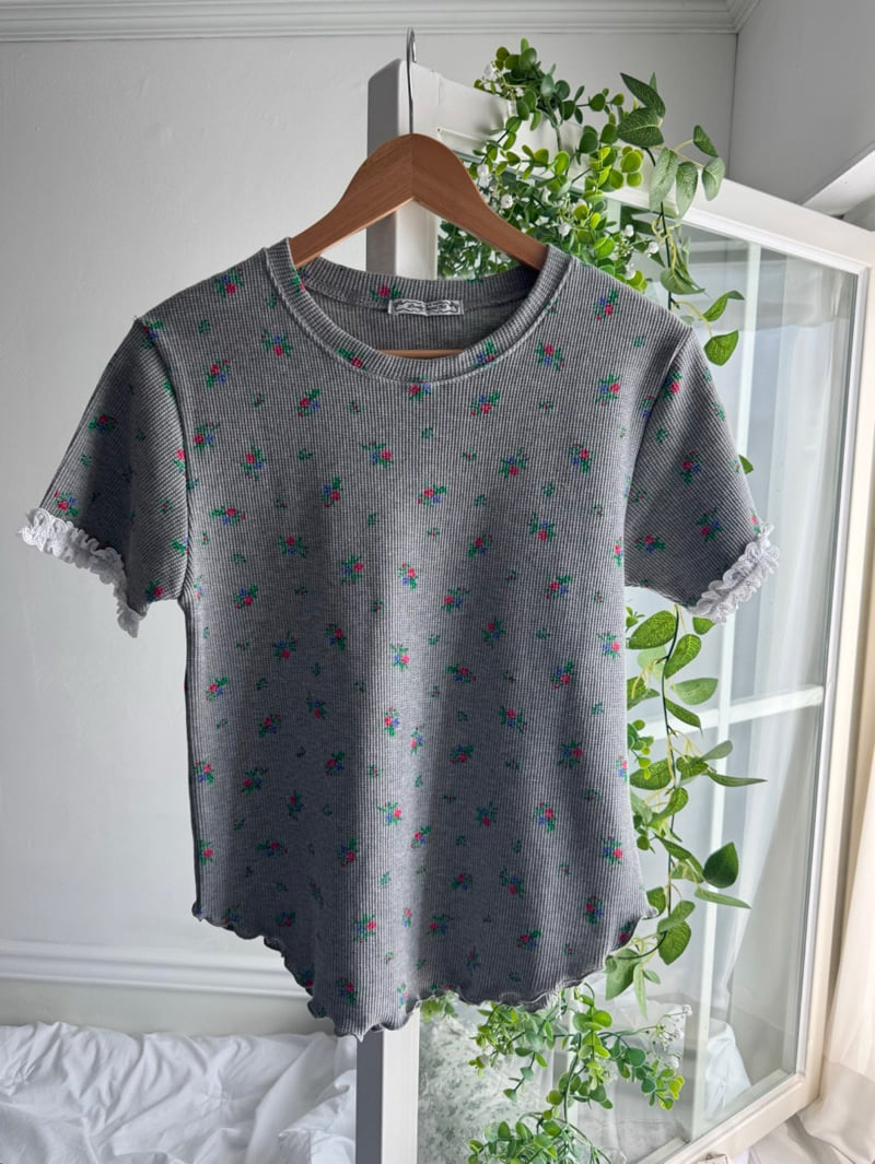 Toll - Korean Women Fashion - #momslook - Small Flower Lace Tee - 6
