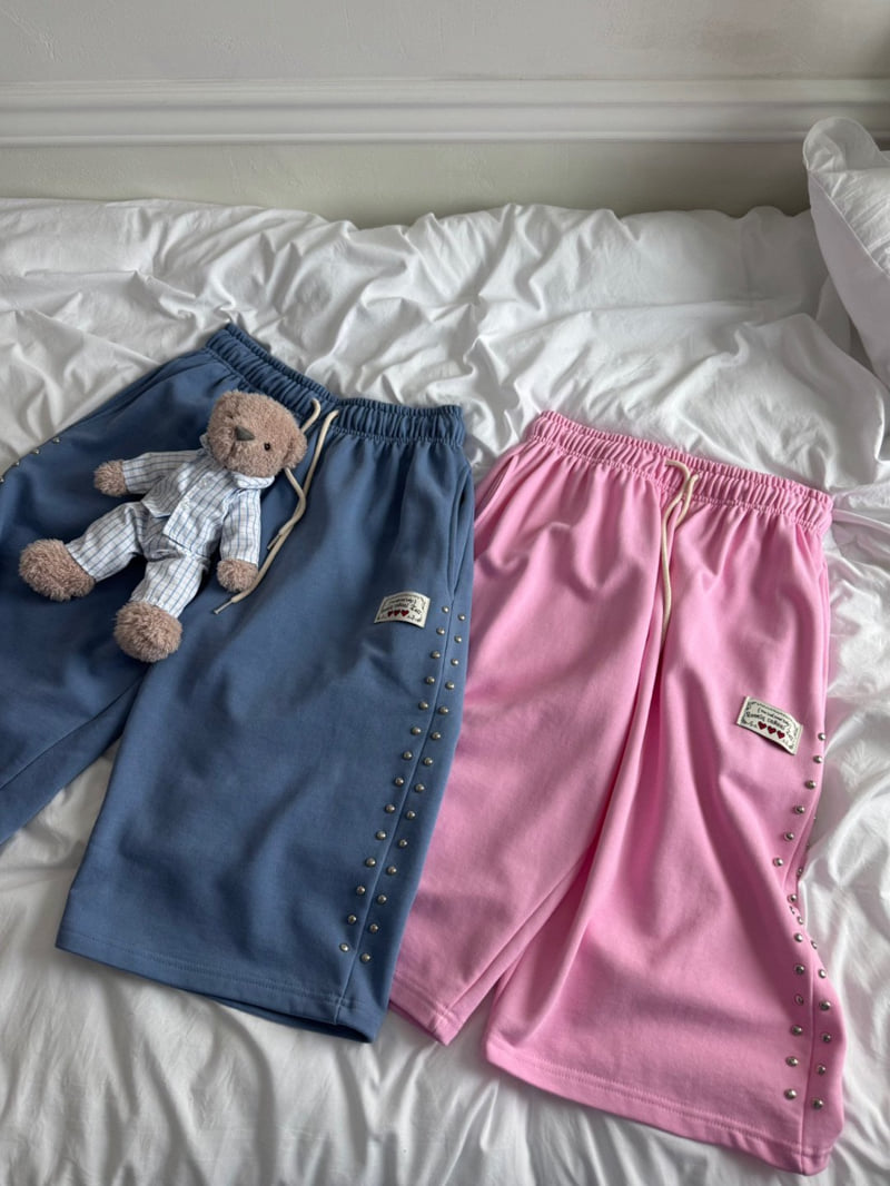 Toll - Korean Women Fashion - #momslook - Pig Stud Pants - 2