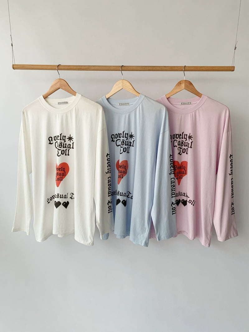 Toll - Korean Women Fashion - #momslook - Lettering Tall Tee - 11