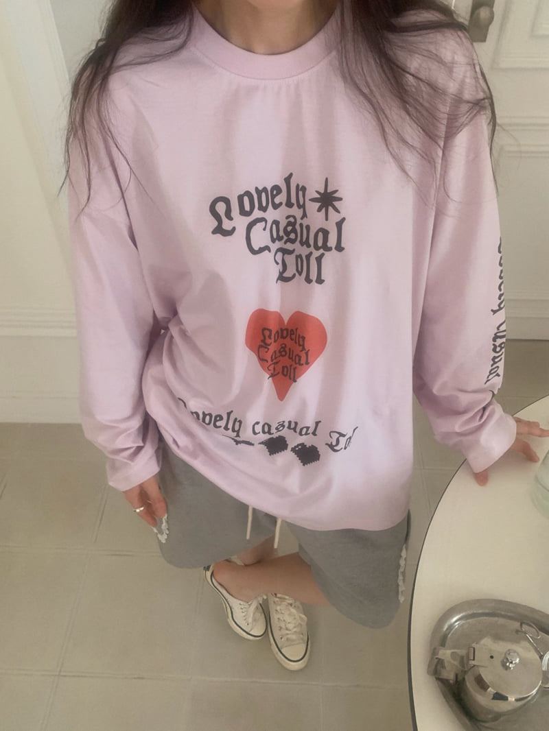 Toll - Korean Women Fashion - #momslook - Lettering Tall Tee - 5