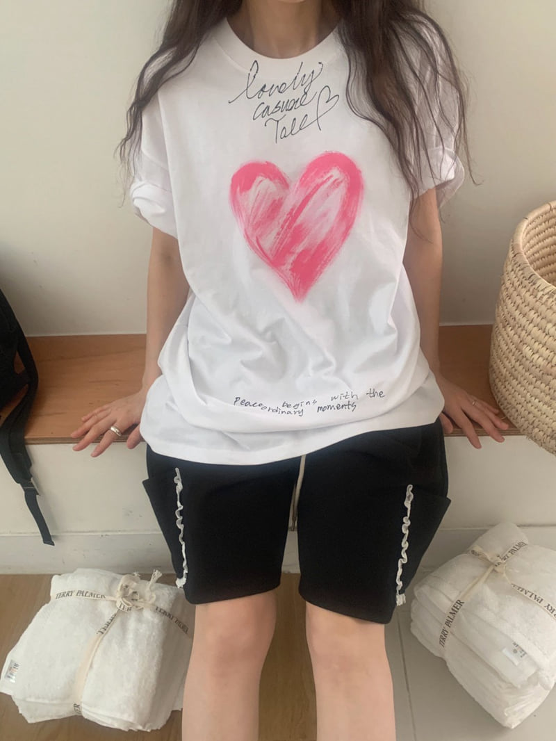 Toll - Korean Women Fashion - #momslook - Hand Painting Tee - 10