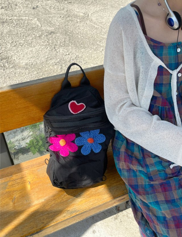 Toll - Korean Women Fashion - #momslook - Flower Backpack - 3