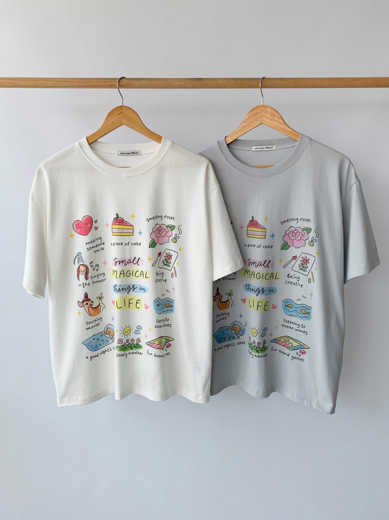 Toll - Korean Women Fashion - #momslook - Life Tee - 11