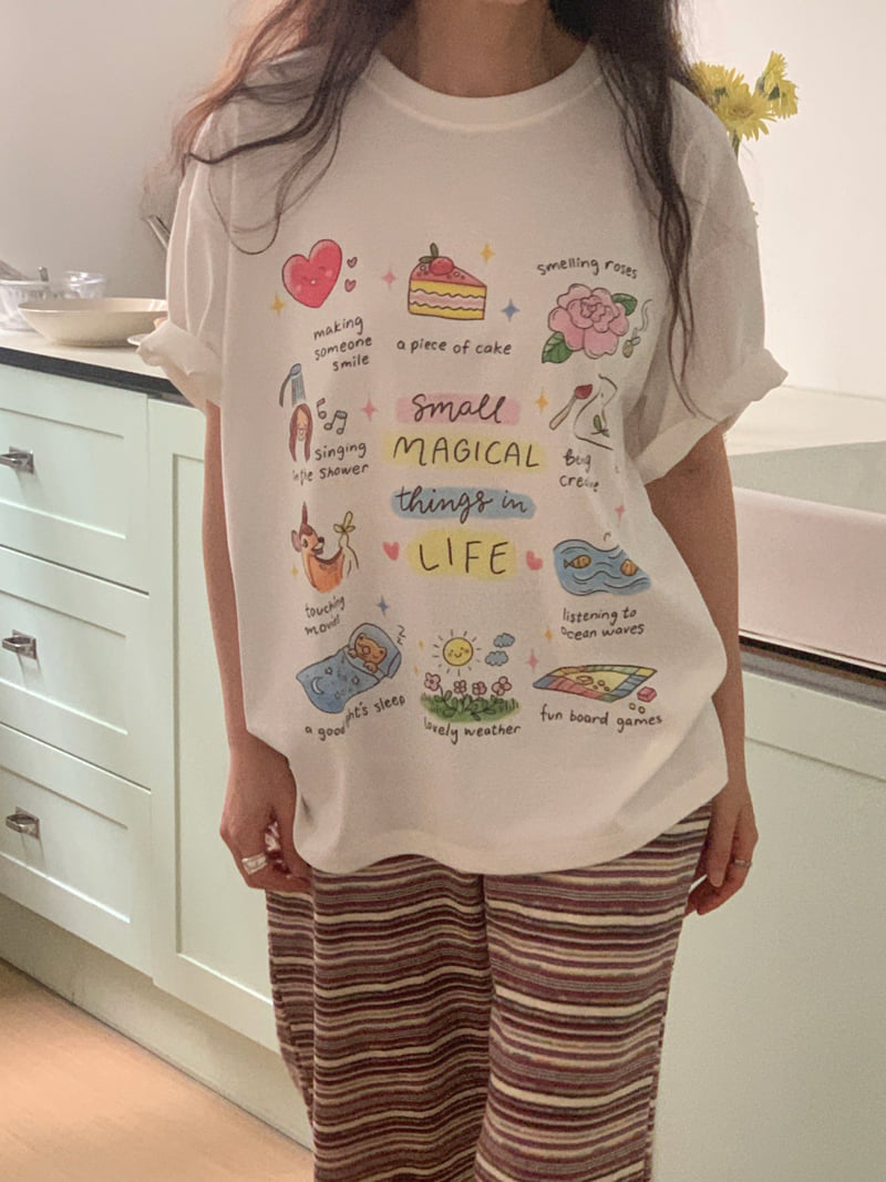 Toll - Korean Women Fashion - #momslook - Life Tee - 5